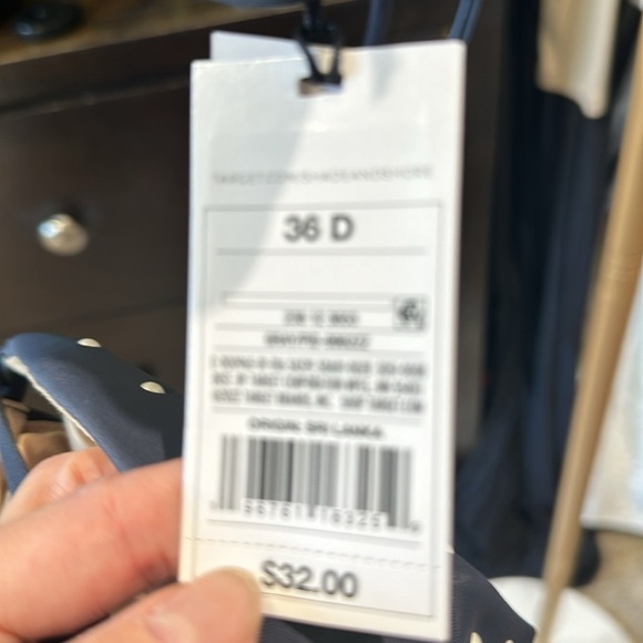 🟢Nwt Women's Embellished Strappy Triangle Bikini Top - Picture 5 of 5